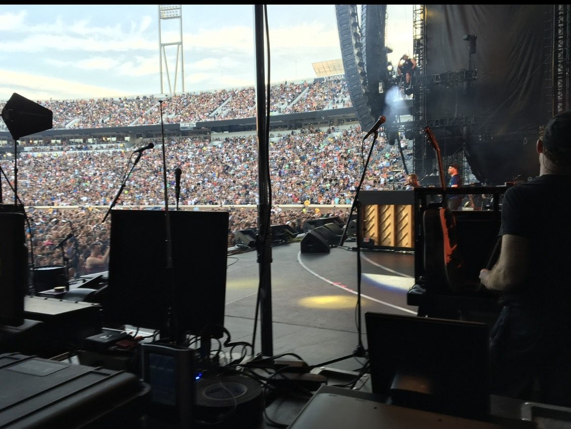 Stadium tour, view from the stage